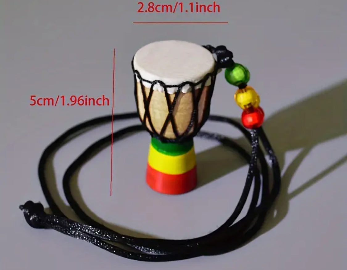 Traditional African Drum necklace