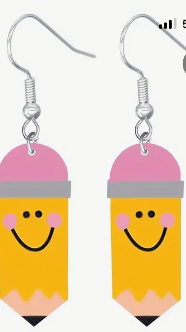 School Themed Earrings