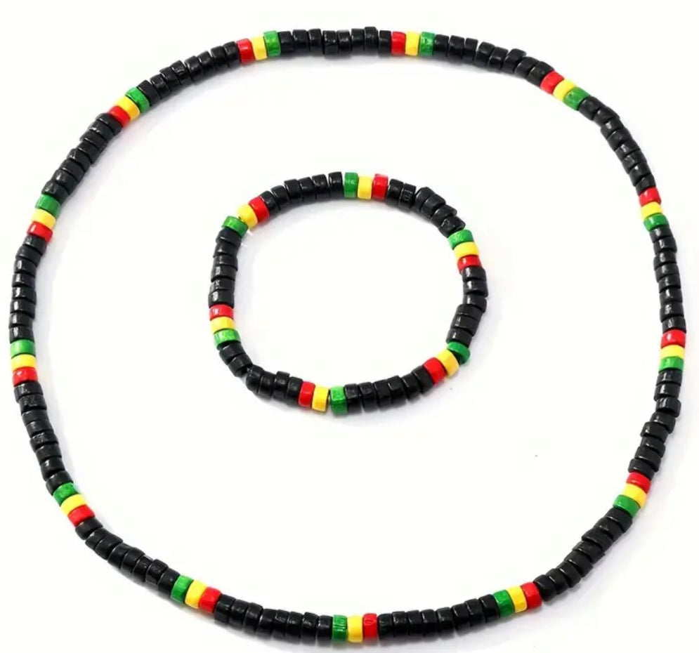 African Necklace and Bracelet Set