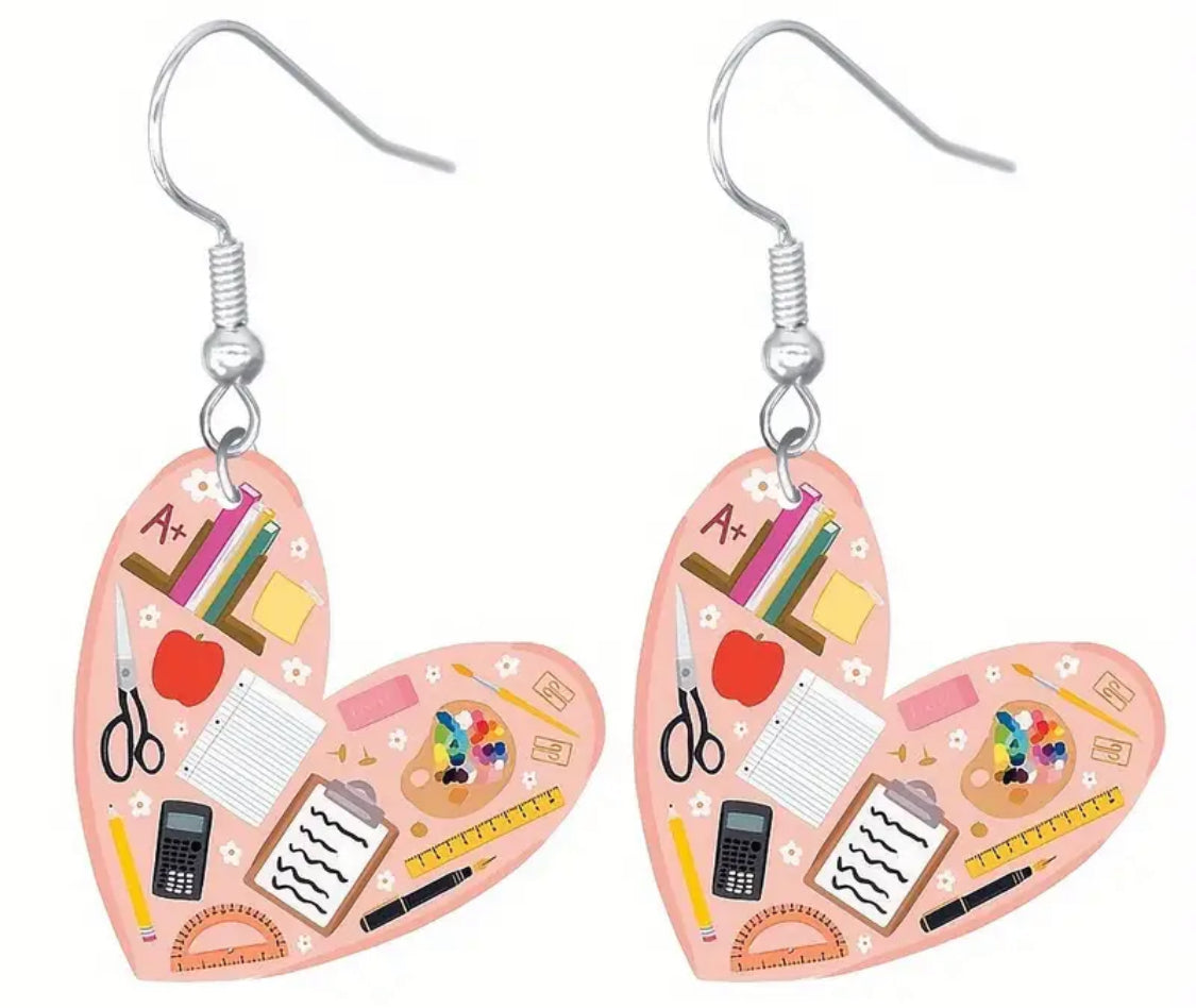 School Themed Earrings