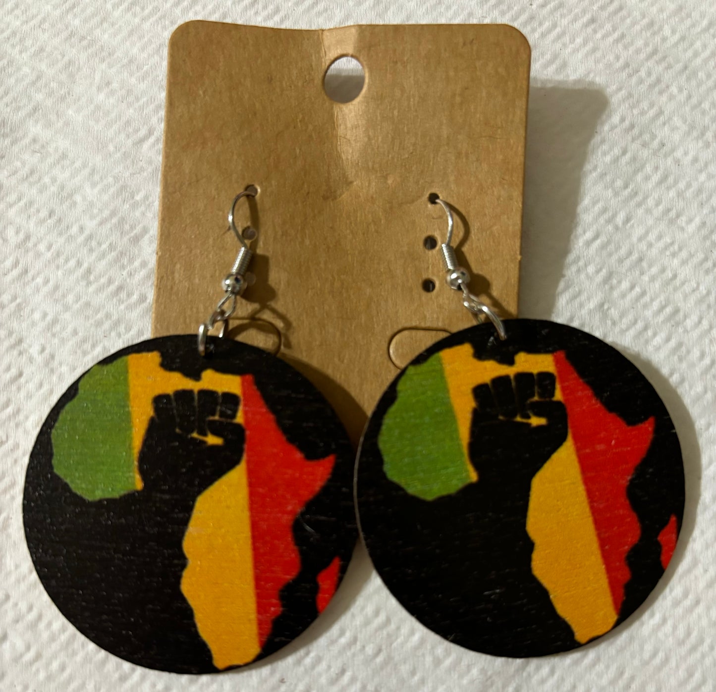 Geometric African themed earrings