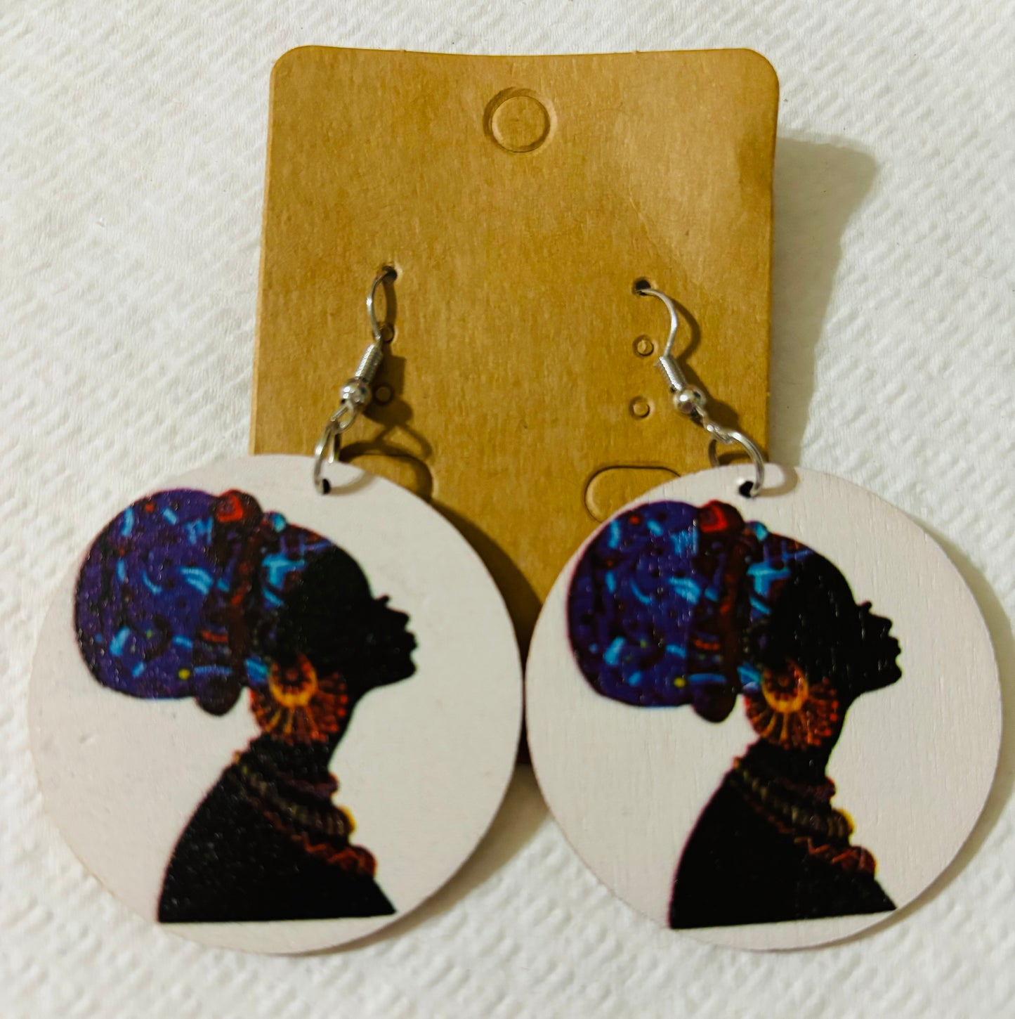 Geometric African themed earrings