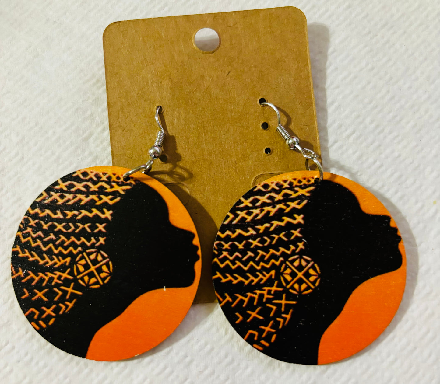 Geometric African themed earrings