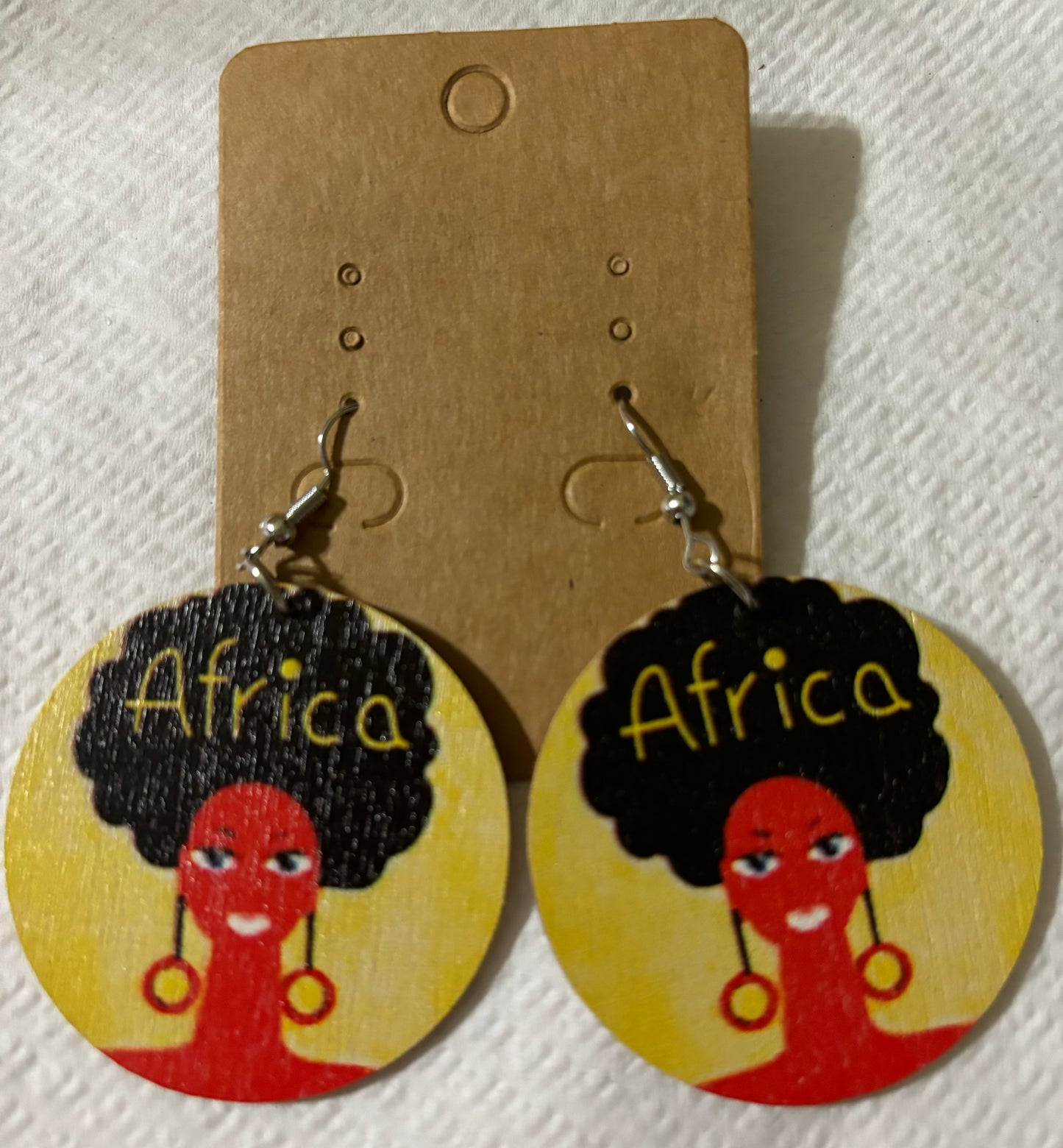 Geometric African themed earrings