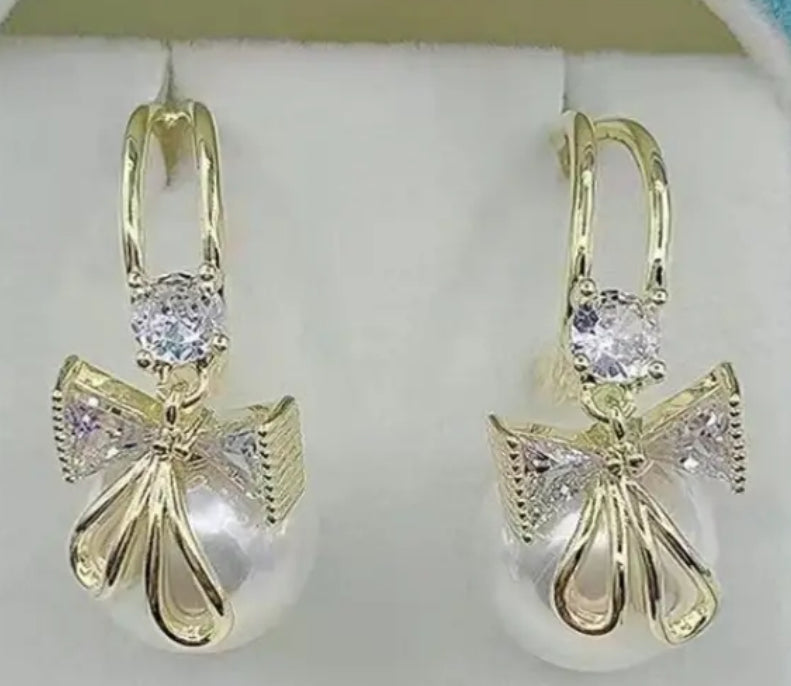 Faux Pearl Drop Earrings